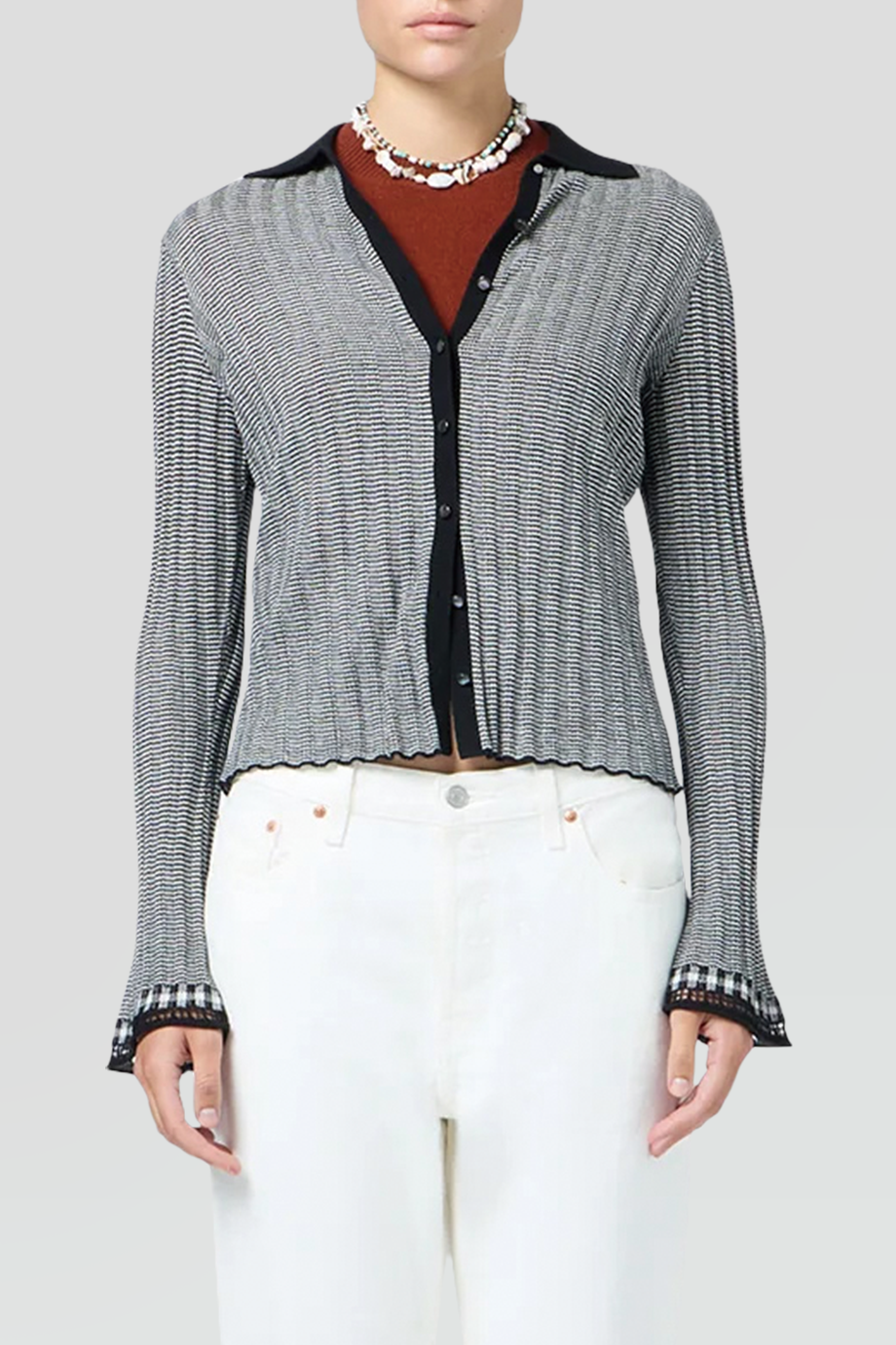 Guest in Residence｜STRIPE 細羅紋喇叭袖針織襯衫