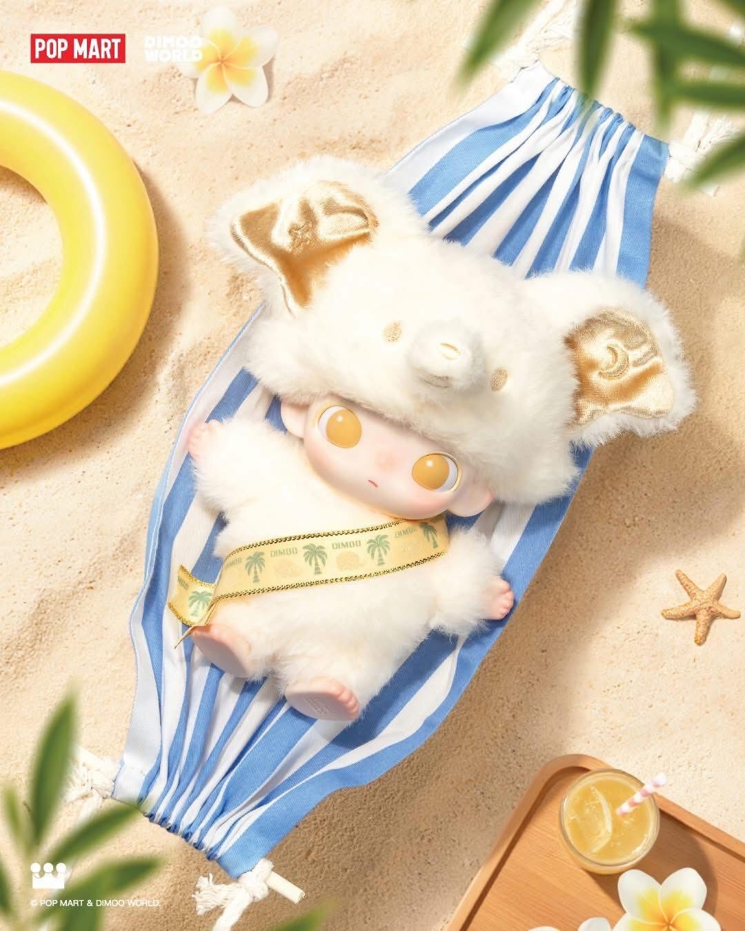 Pop Mart Vinyl Plush Doll - Dimoo Thailand Limited White Elephant Series