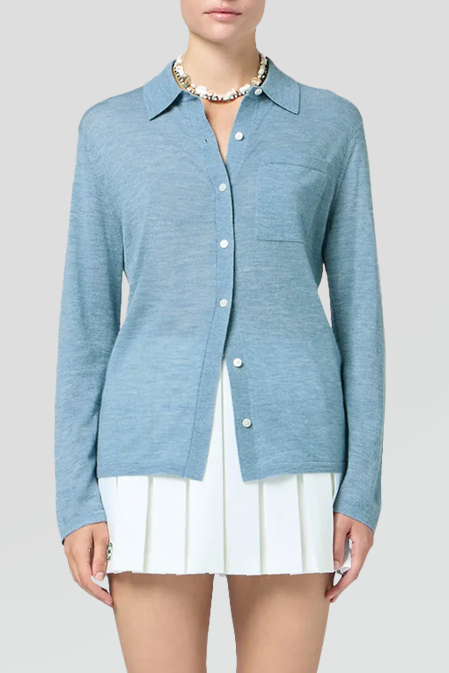 Guest in Residence｜SHOWTIME 翻領貼袋羊絨襯衫