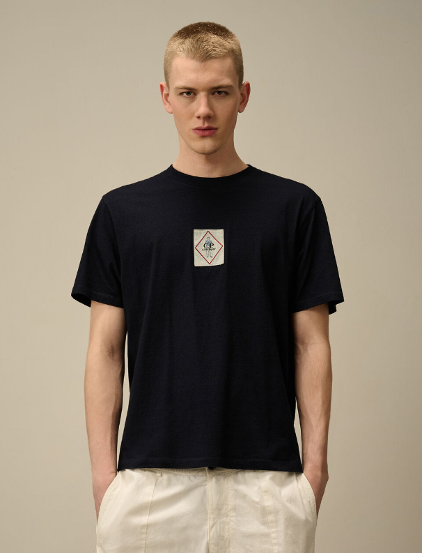 C.P. Company  Indigo Jersey Logo T -shirt   JUN25