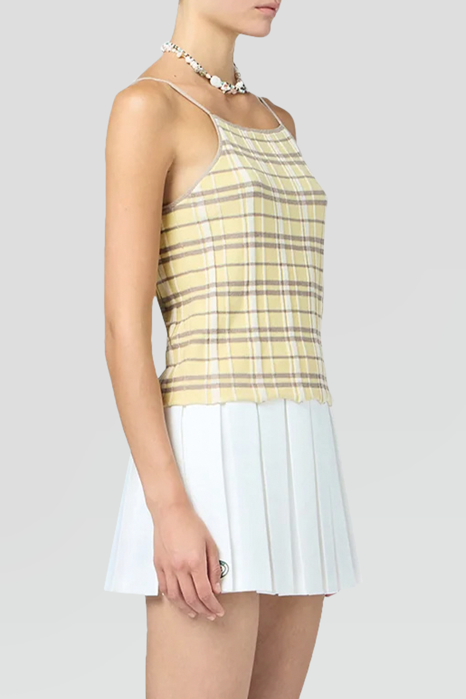 Guest in Residence｜PLAID 細肩帶格紋針織背心