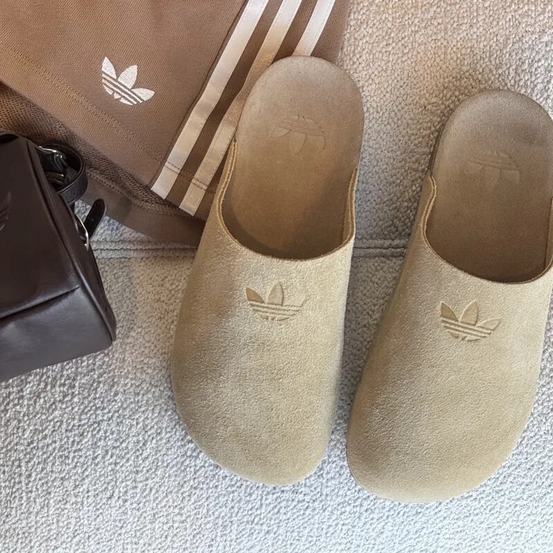 Adidas Originals Adimule 麂皮 穆勒鞋 懶人鞋 沙色