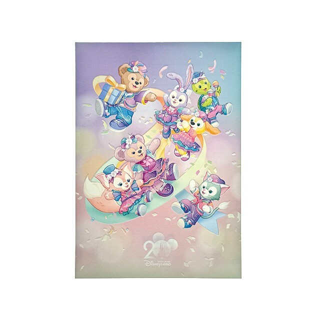 20周年奇妙派對 達菲Duffy與好友 圖案 明信片 -香港迪士尼樂園