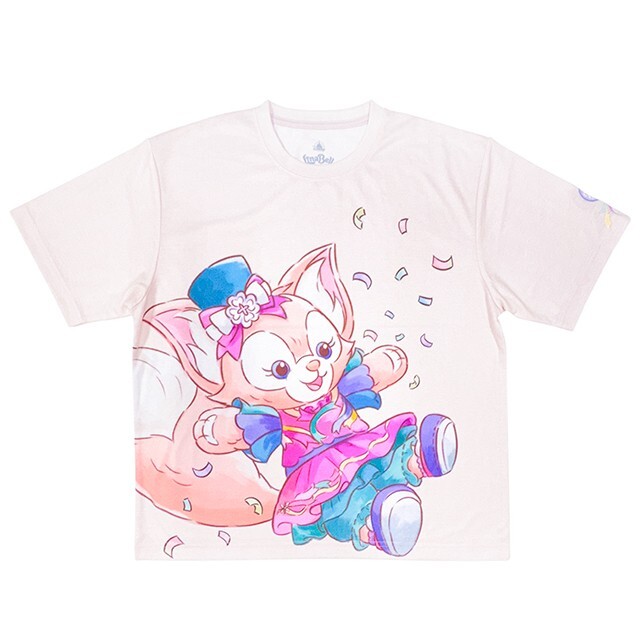 20周年奇妙派對 達菲Duffy與好友 玲娜貝兒 Lina bell 圖案 短T 上衣 -香港迪士尼樂園