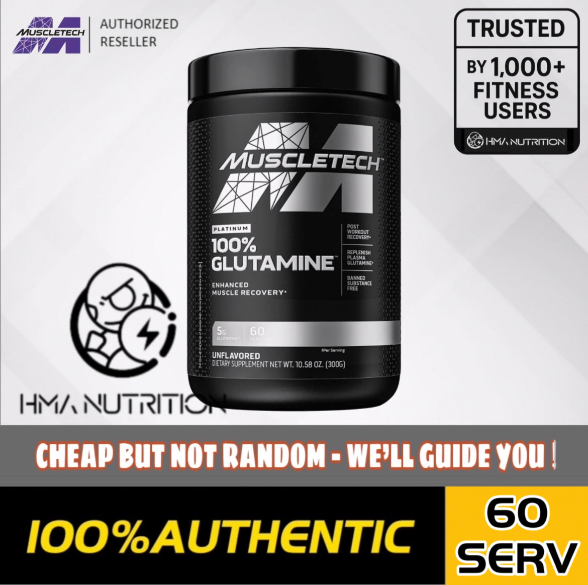 MuscleTech 100% Glutamine (60Servings)