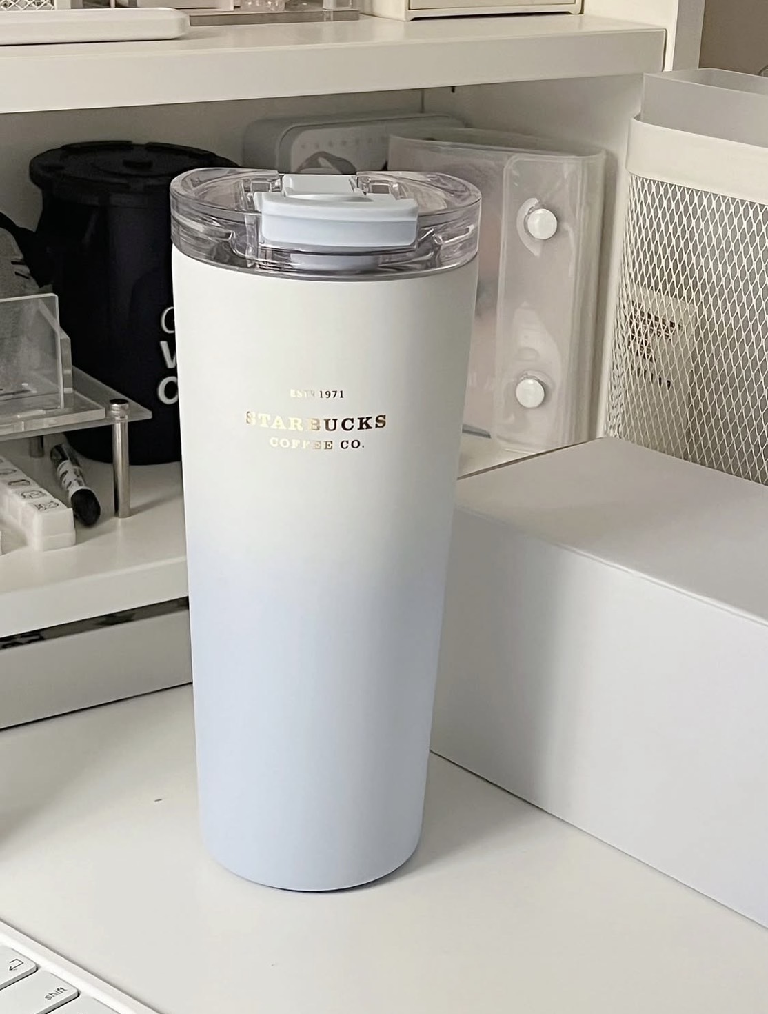 Starbucks 星巴克 霧野系列 不鏽鋼雙飲口杯 寶寶藍 漸層 保溫杯 水壺 680ML/預購