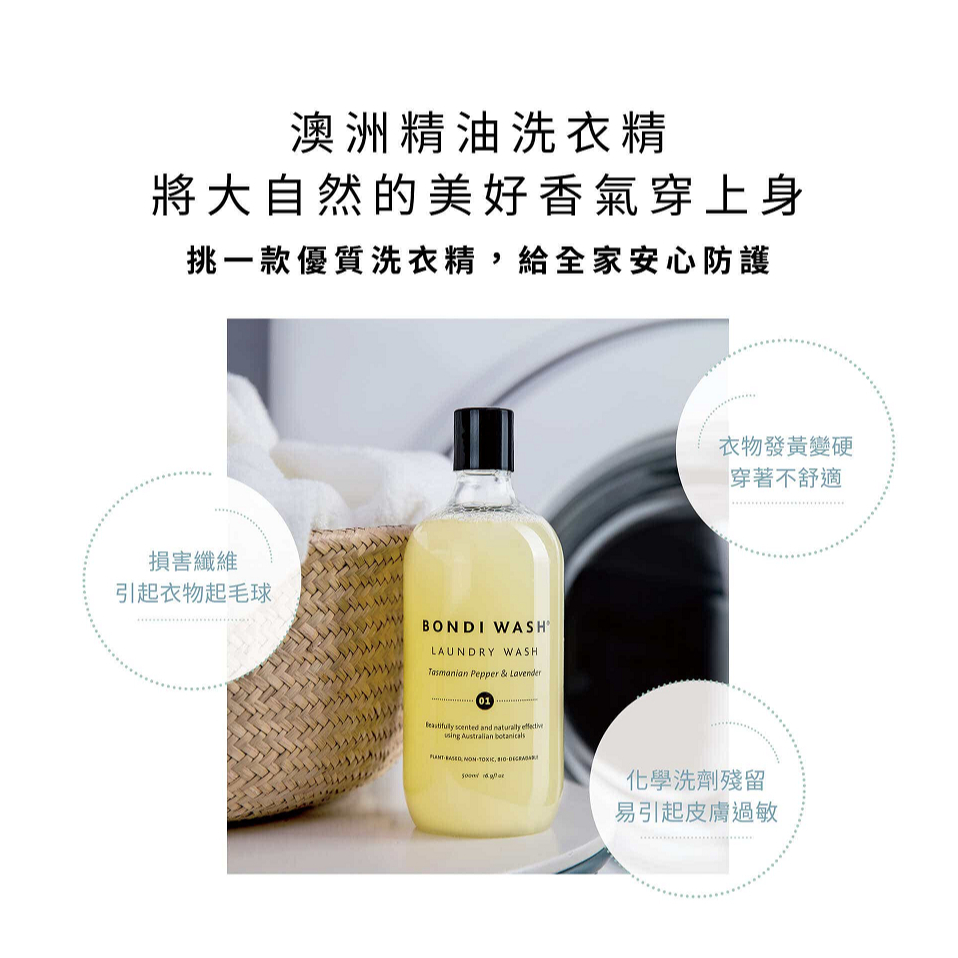 【樂森藥局】BONDI WASH 藍絲柏&苦橙葉精緻衣物洗衣精