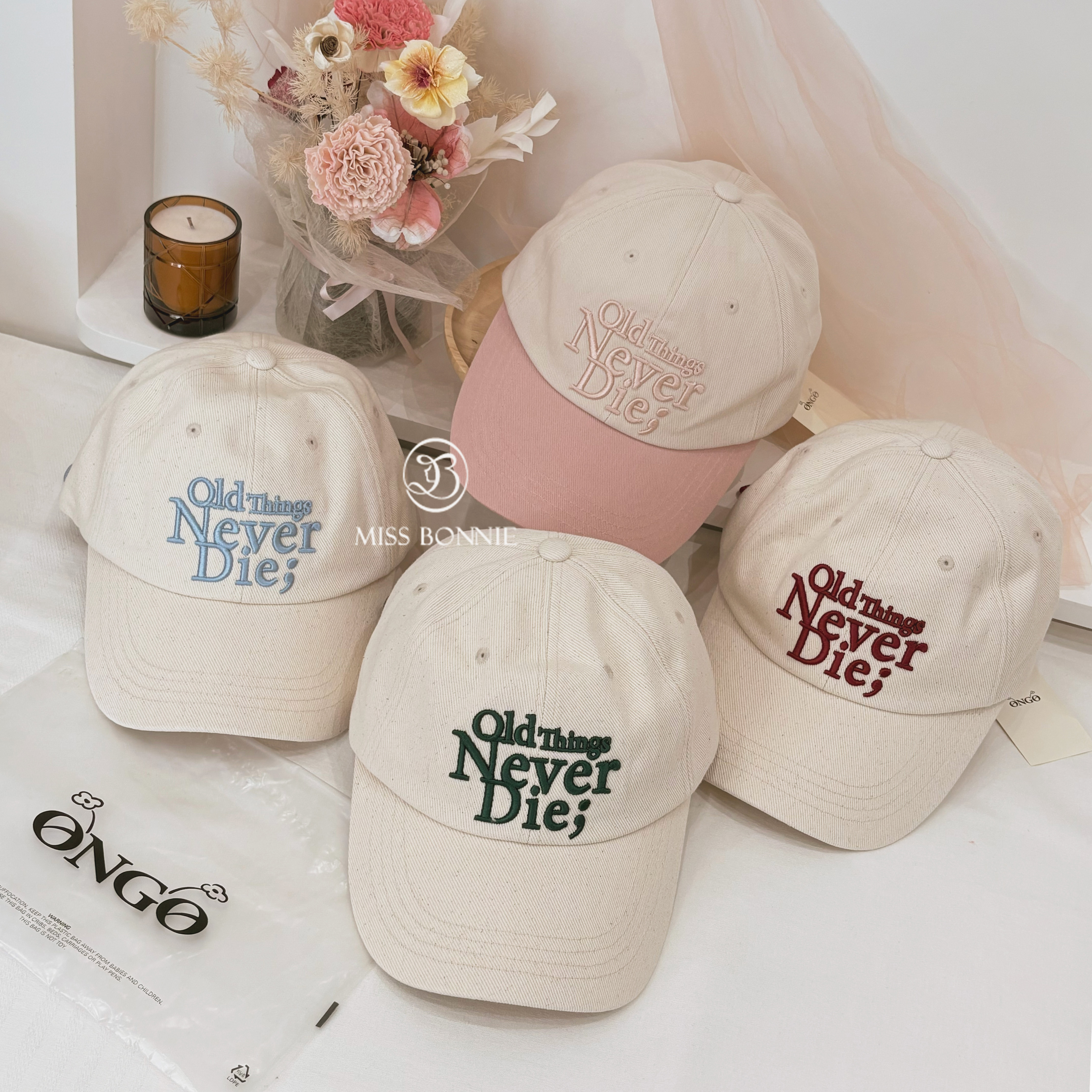 ONGO花花結繩棒球帽(共4色)