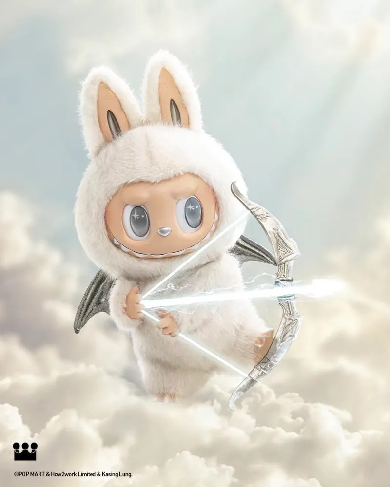 Zimomo小天使 エンジェル 小首領LABUBU　ふわふわ海外限定 2個セット Zimomo小天使 エンジェル 小首領LABUBU ふわふわ海外限定 2個