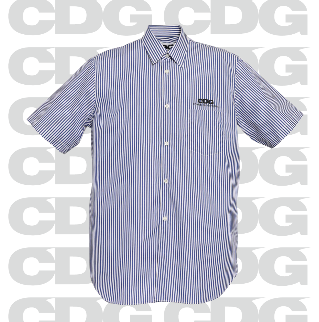 【CDG】SHORT SLEEVE STRIPED SHIRT