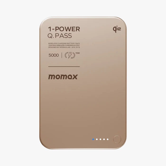 Momax 1-Power Q.Pass 5000mAh Qi2 磁吸流動電源 IP129 - CCC Certificate Version CCC認證