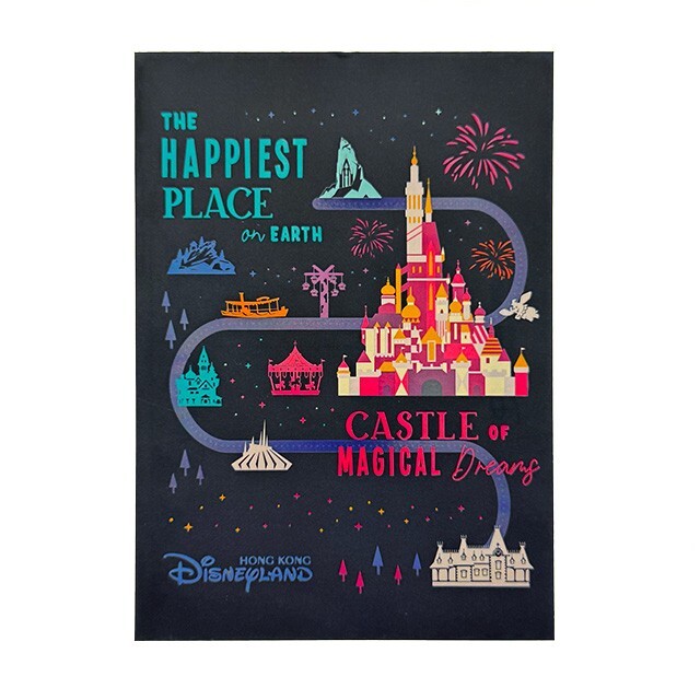 樂園限定 Skyline 主題 城堡 圖案 明信片 -香港迪士尼樂園