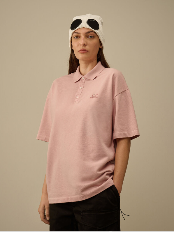 C.P. Company  Micro Pattern Polo T-shirt   JUN25