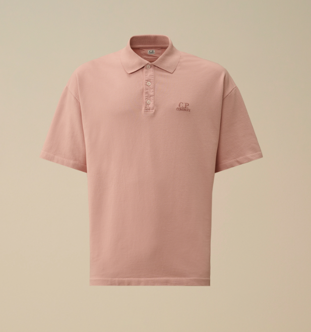 C.P. Company  Micro Pattern Polo T-shirt   JUN25