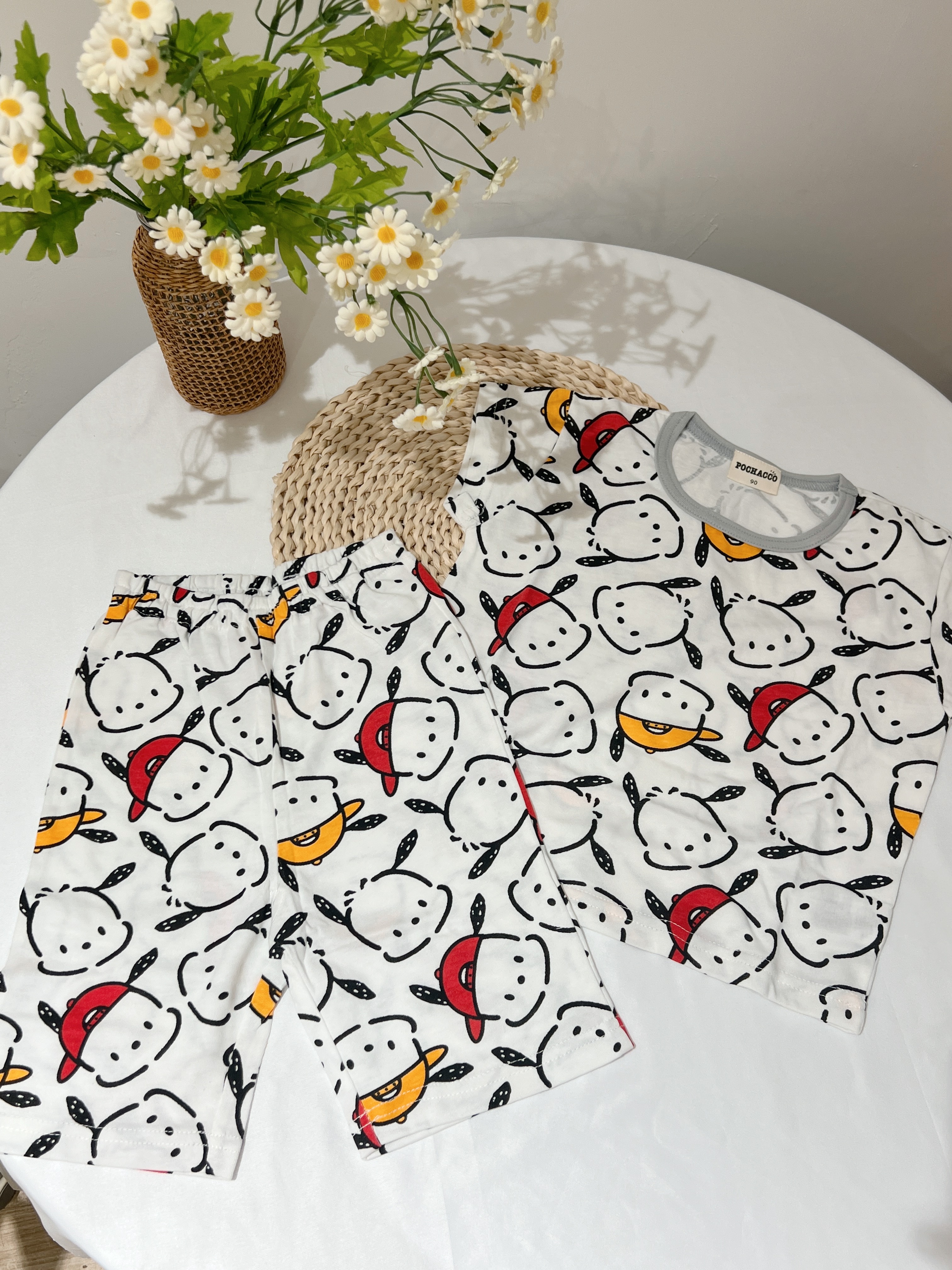 日單 𝐒𝐚𝐧𝐫𝐢𝐨 PC狗滿印休閑套裝