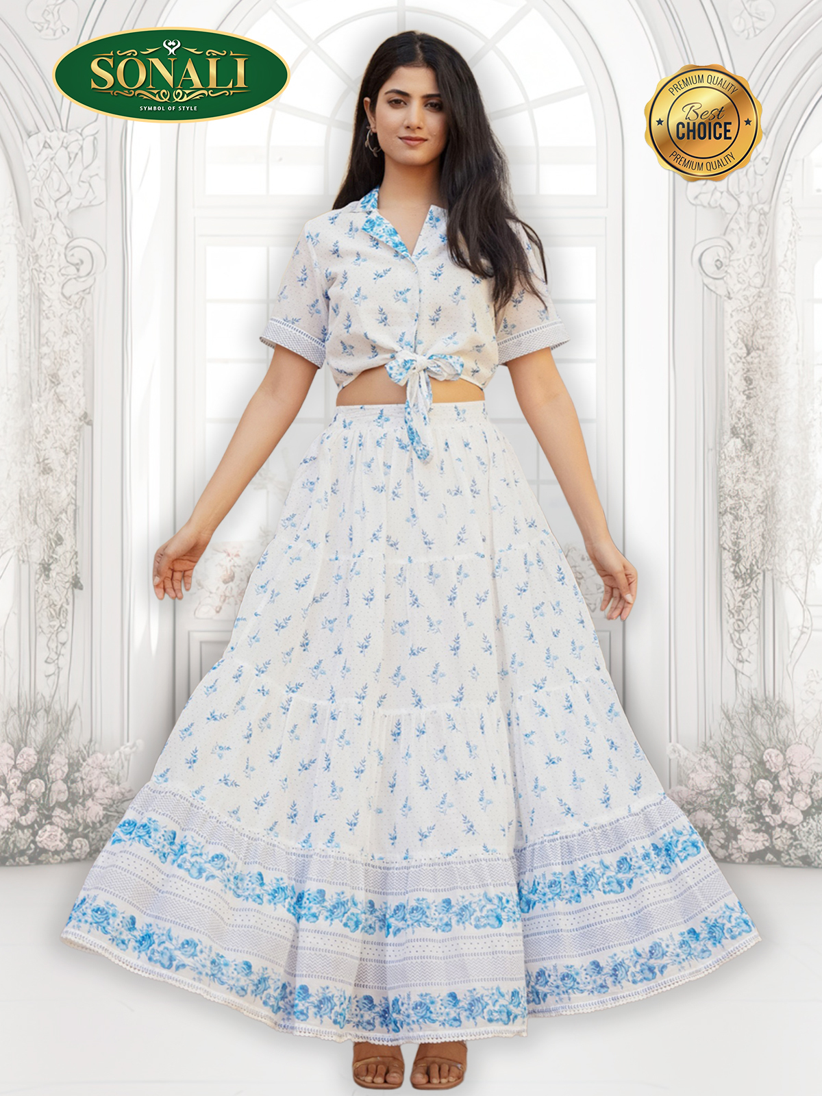 Sonali's Super Premier Quality Women's Crop Top & Skirt Sets | Women's Exclusive Sets