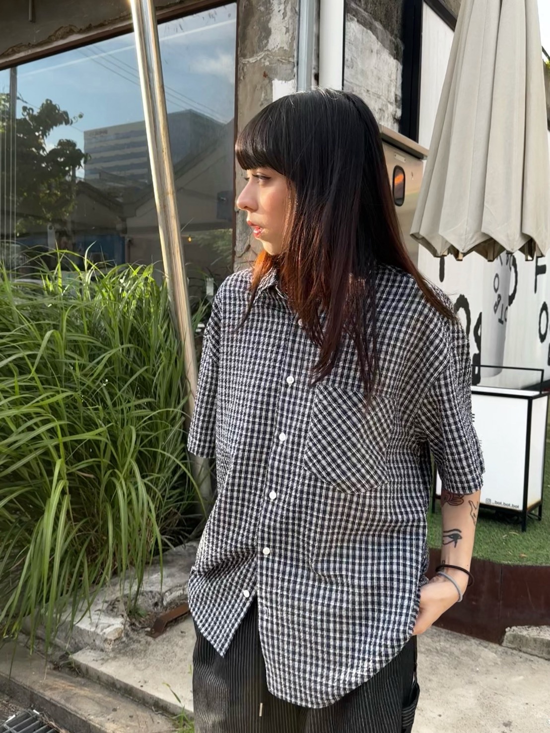 泡泡紗短袖襯衫