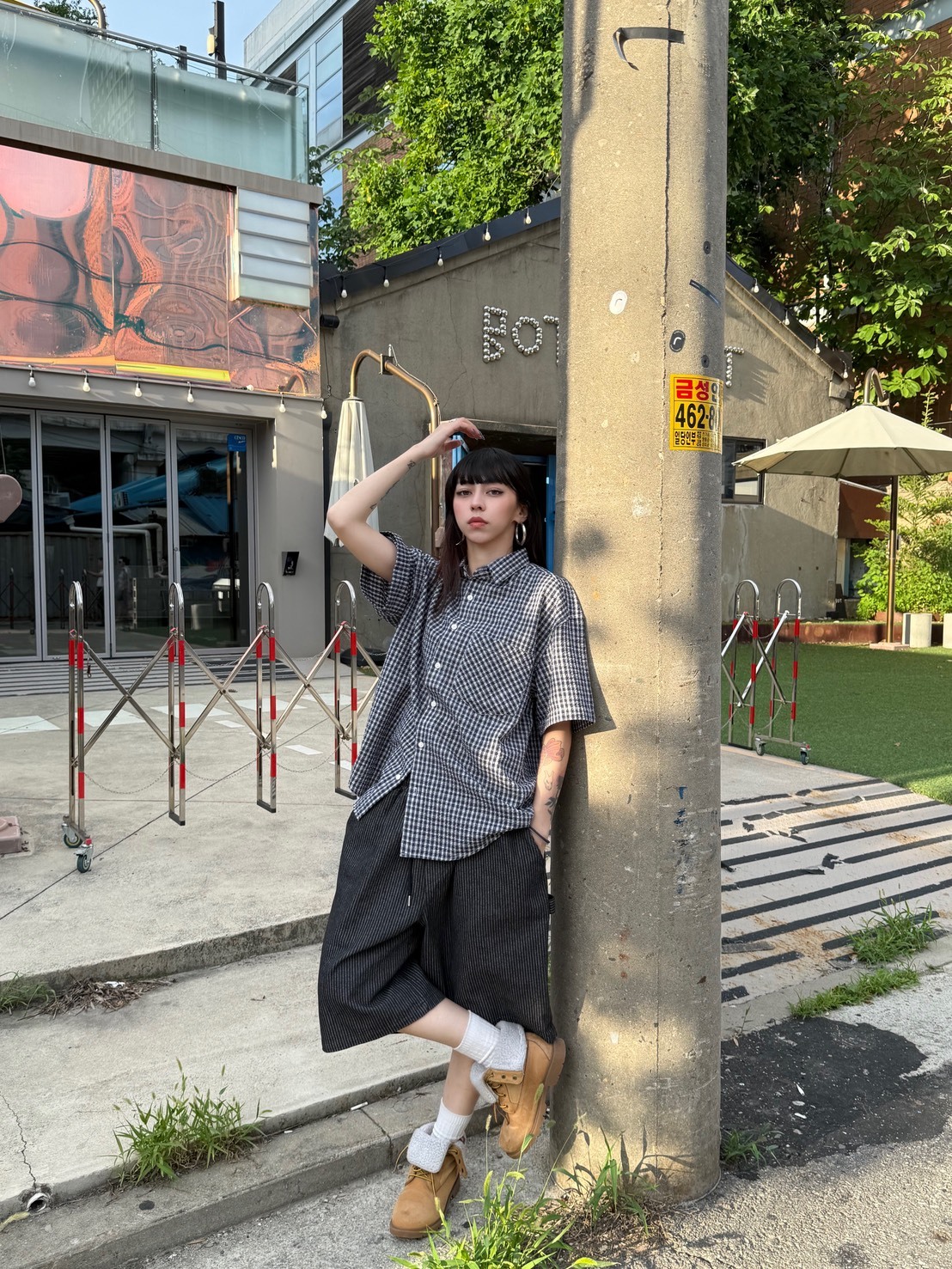 泡泡紗短袖襯衫