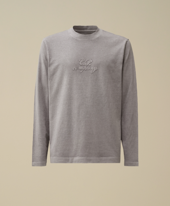 C.P. Company  1020 Jersey Long Sleeve Logo T-Shirt   JUN25