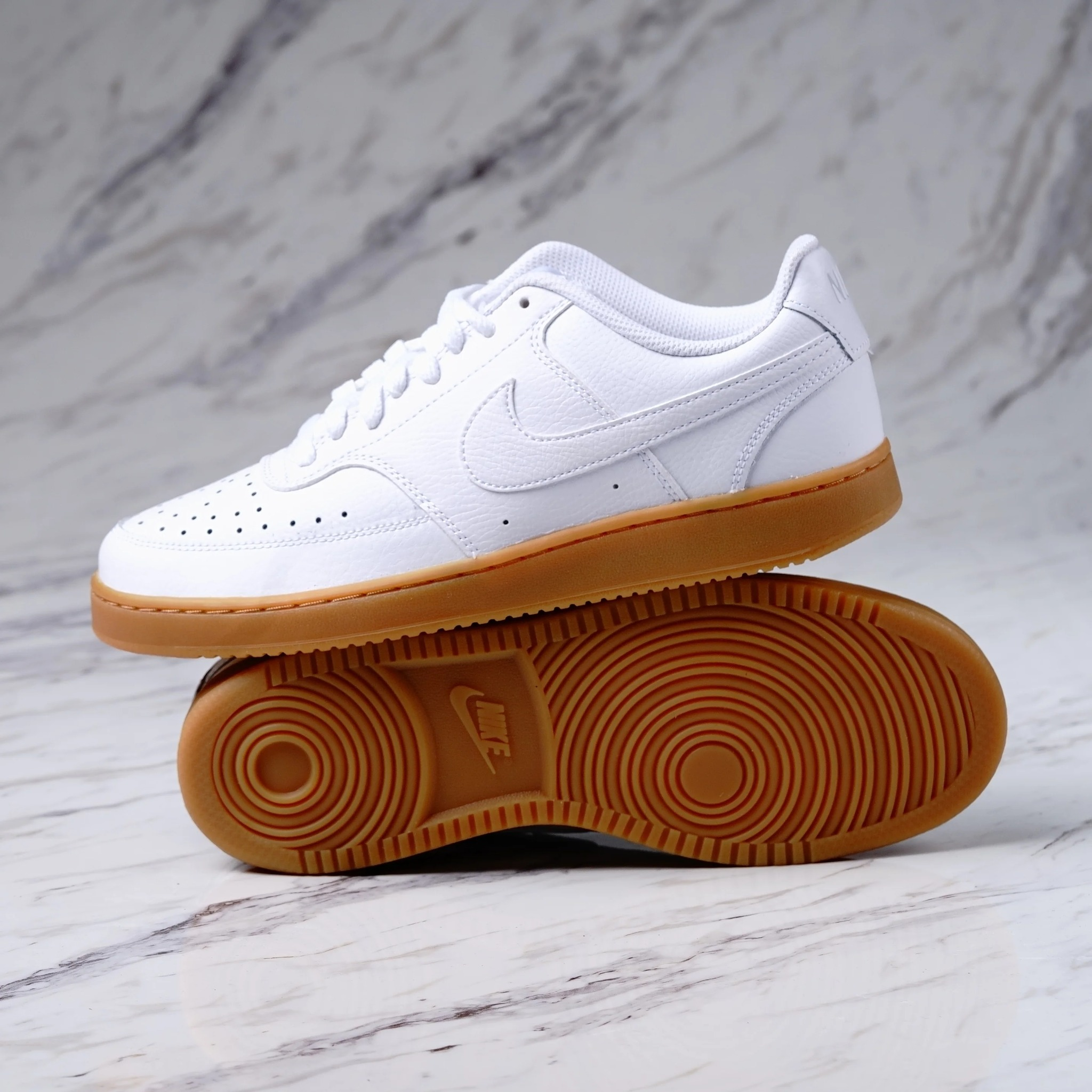 NIKE COURT VISION 純白焦糖底 [7月新品優惠!]