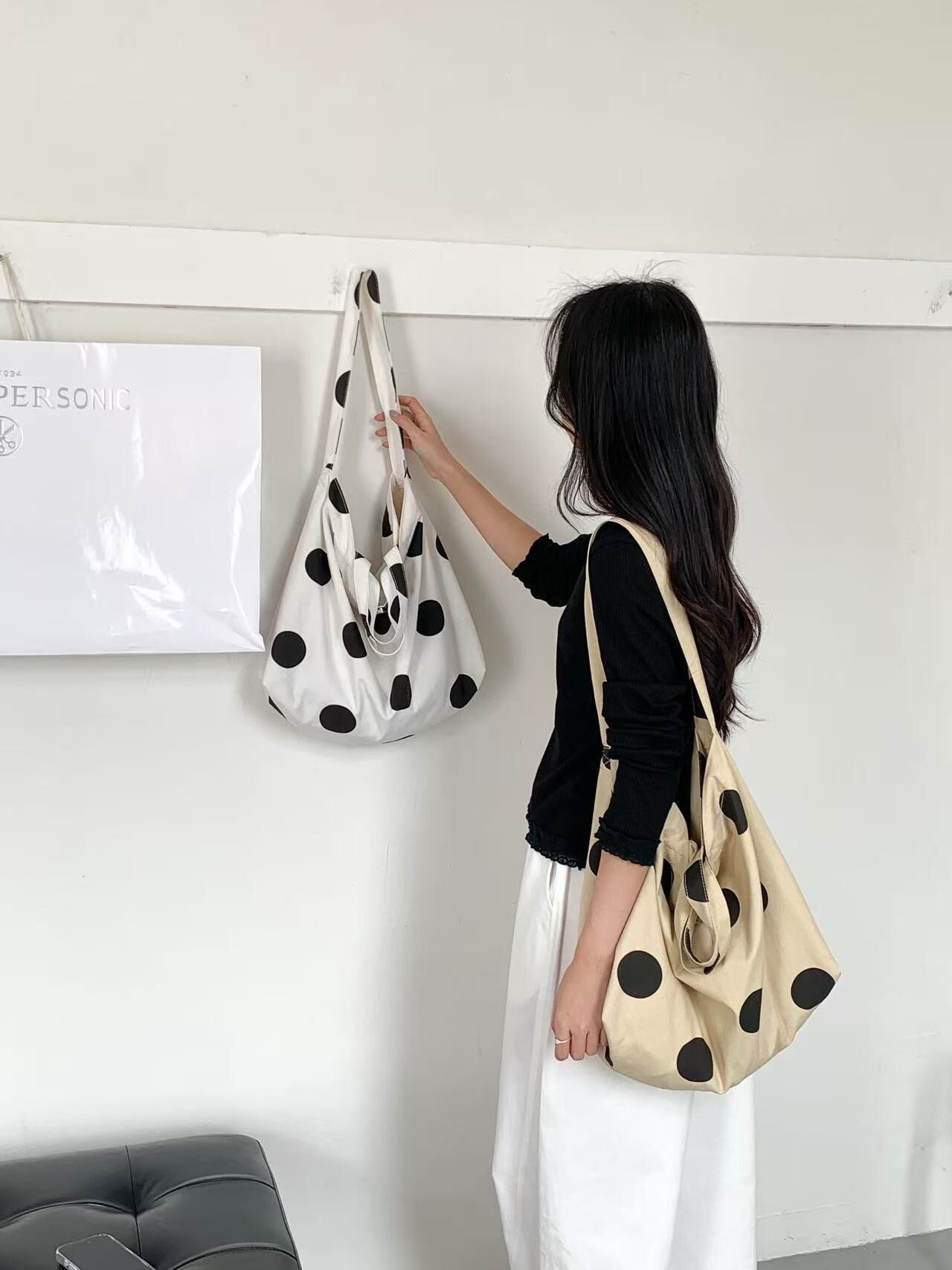 可愛點點大包包