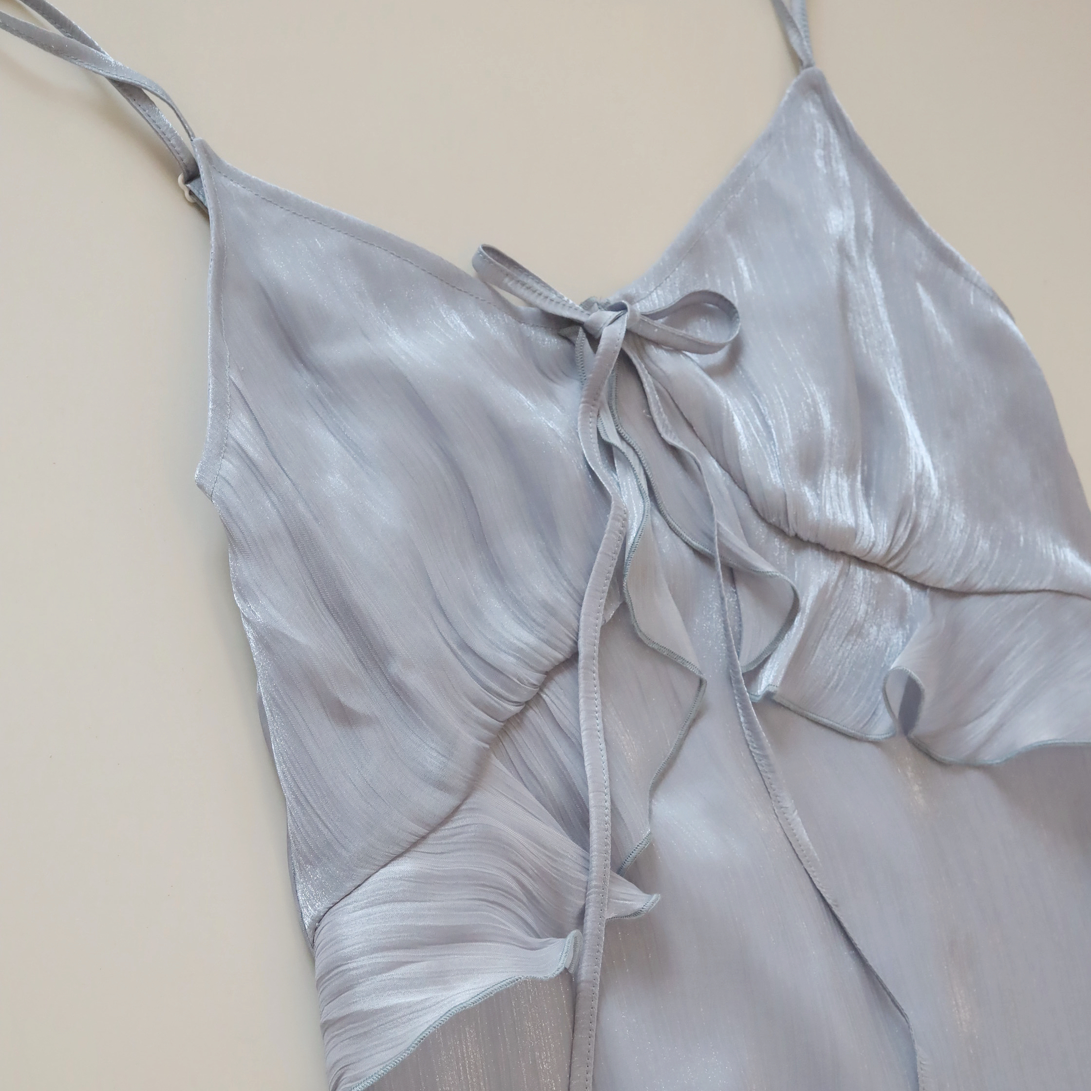 現貨 7237 荷葉邊吊帶長裙