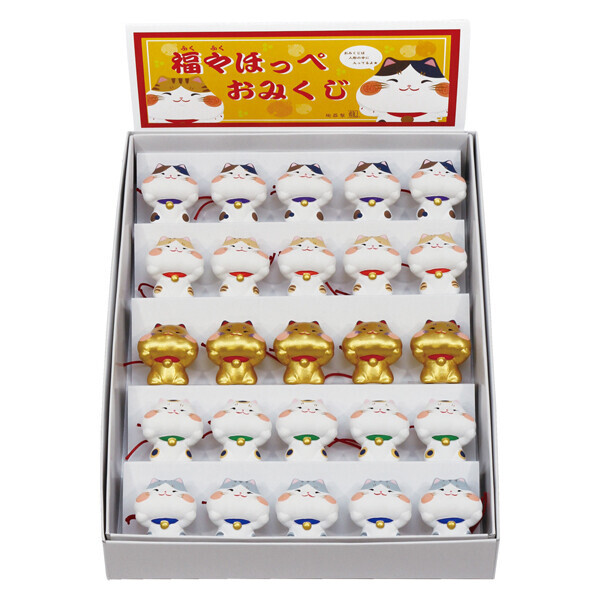 日式陶瓷神簽貓咪福氣擺設 (非日本製)