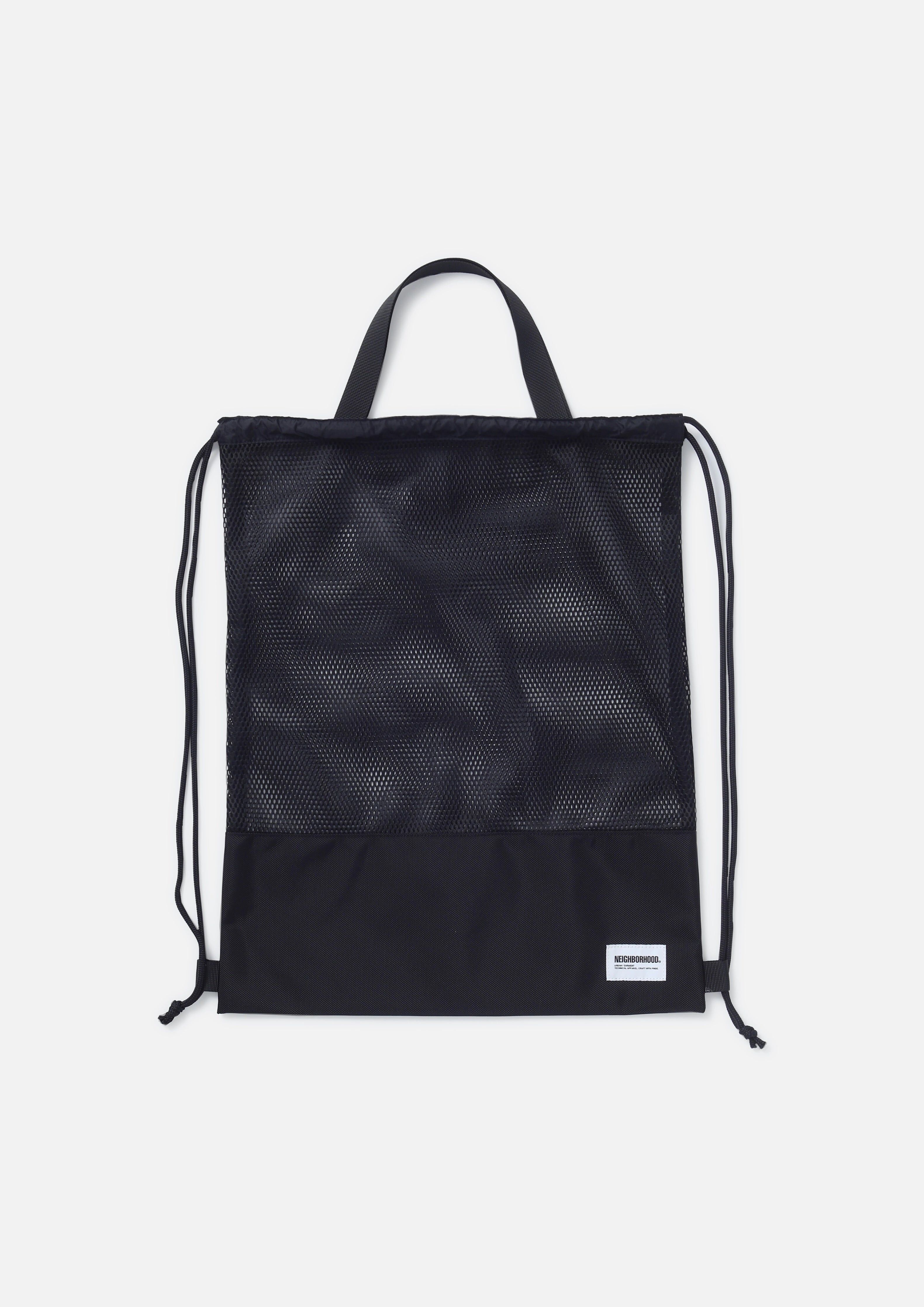 2025SS NEIGHBORHOOD NBHD MESH DRAWSTRING TOTE BAG 玩水 後背包 束口袋 托特包 現貨 251FJNH-CG02