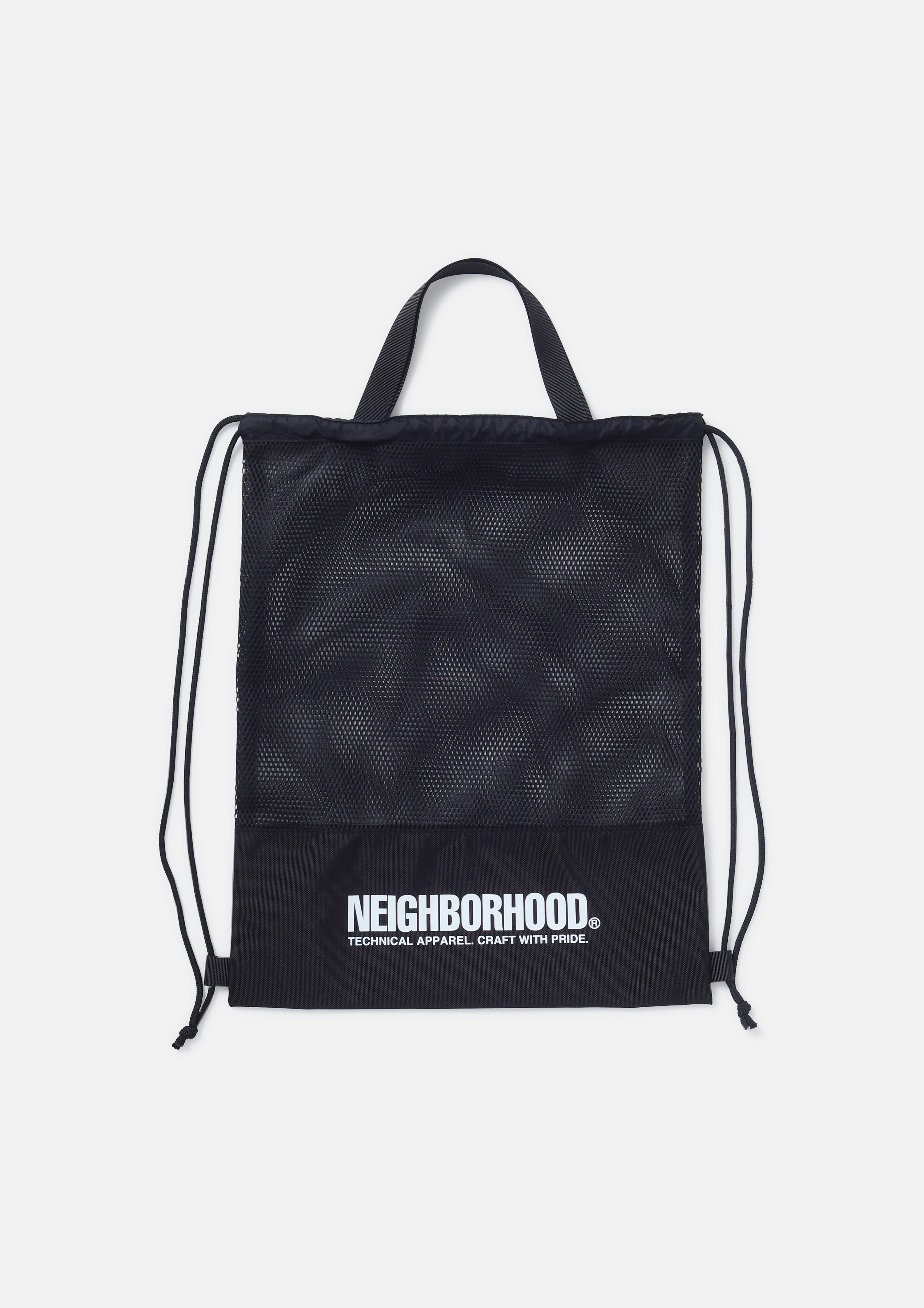 2025SS NEIGHBORHOOD NBHD MESH DRAWSTRING TOTE BAG 玩水 後背包 束口袋 托特包 現貨 251FJNH-CG02