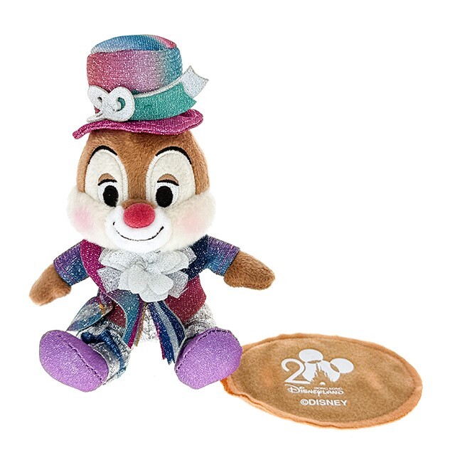 20周年奇妙派對 紅鼻 蒂蒂 Dale 磁鐵 坐肩 絨毛 娃娃 公仔 奇奇蒂蒂 Chip 'n Dale -香港迪士尼樂園