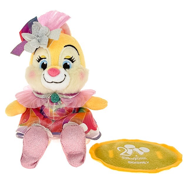 20周年奇妙派對 克莉絲 Clarice 磁鐵 坐肩 絨毛 娃娃 公仔 奇奇蒂蒂 Chip 'n Dale -香港迪士尼樂園