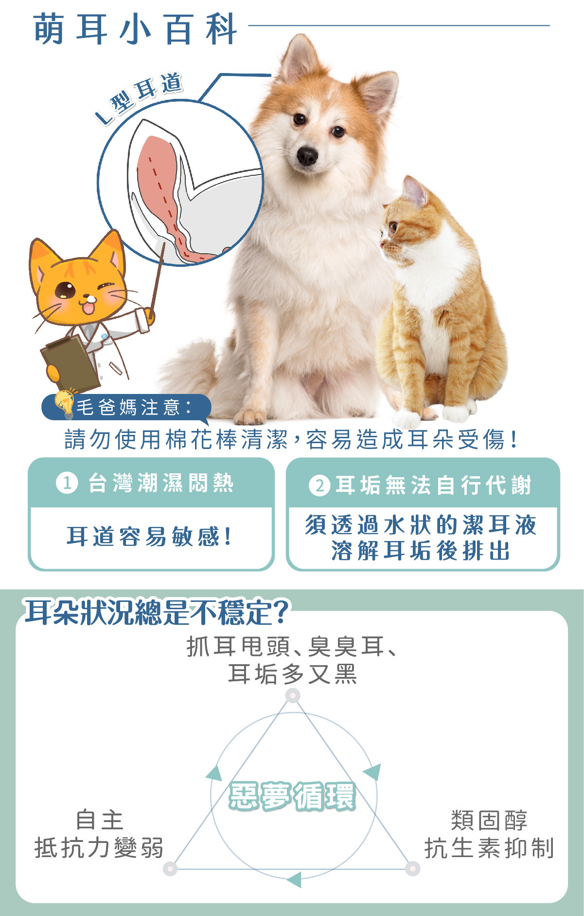 人用藥≠寵物藥:亂用藥恐傷耳道