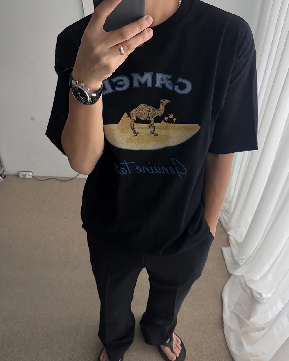 CAMEL數位印花短袖T恤