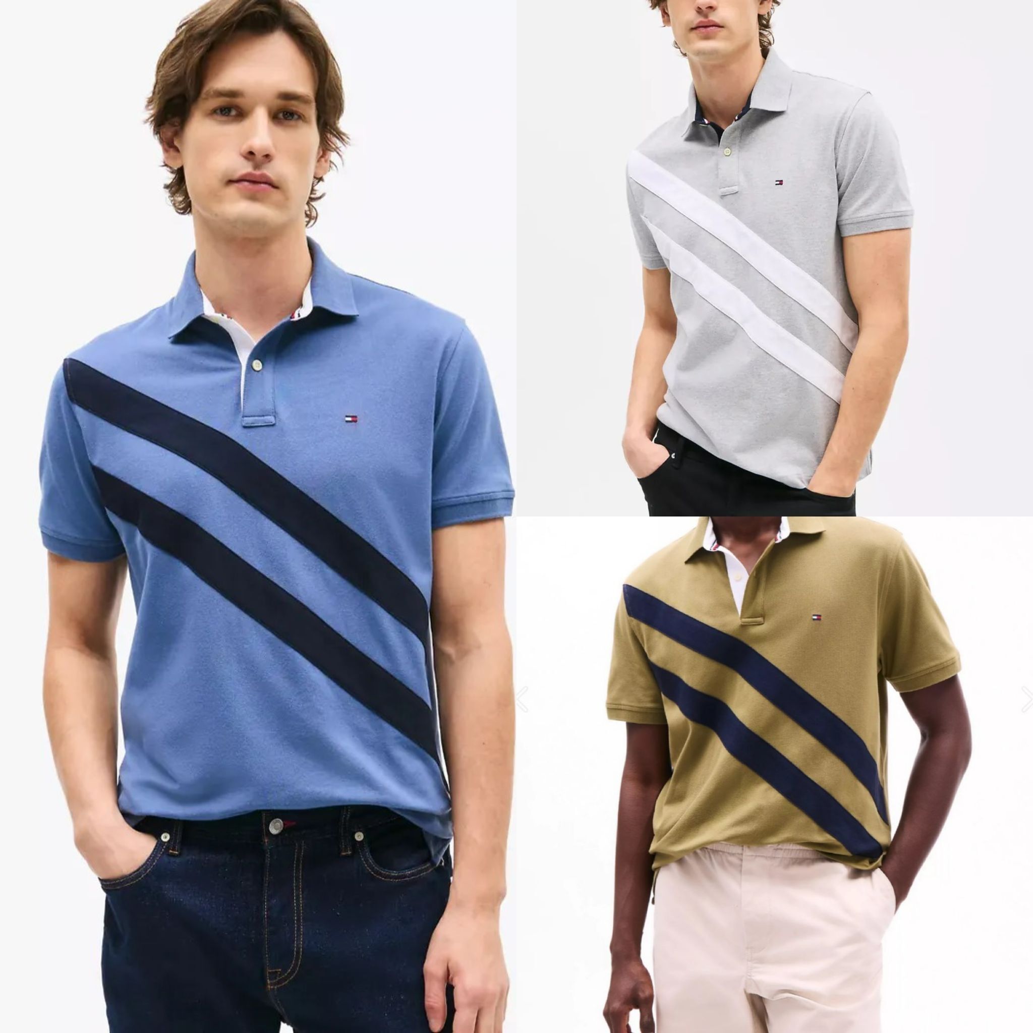 【現貨】Tommy Hilfiger LL063017 斜間有領短袖上衣