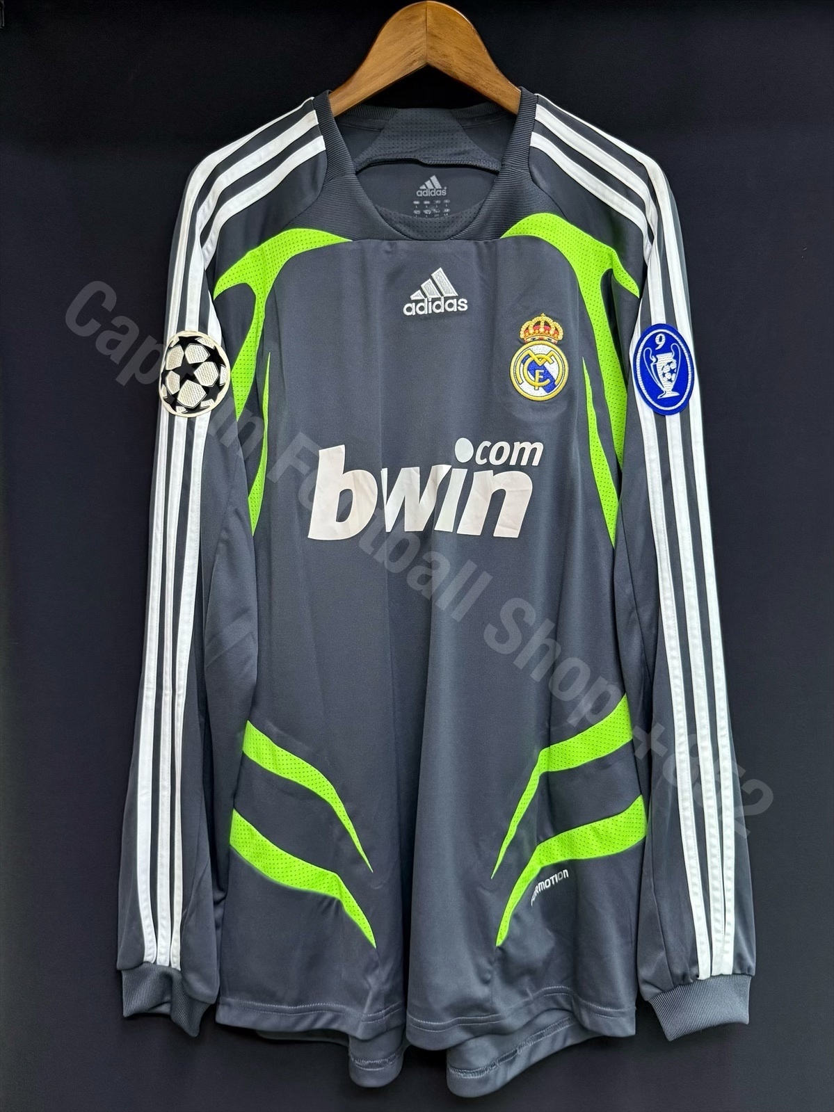(Match Issue) Real Madrid 2007-2008 UEFA Champions League Adidas L/S Third Match Issue Shirt #23 SNEIJDER