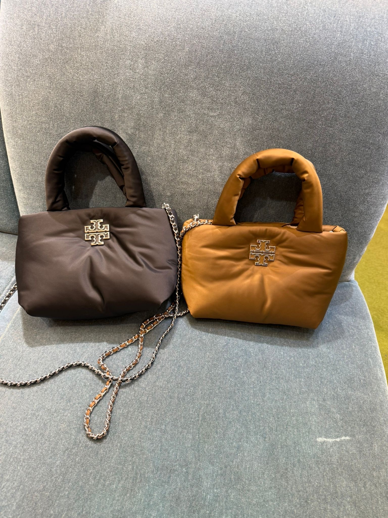 Tory Burch Britten Nylon Puffy Mini Tote Bag 2 colors