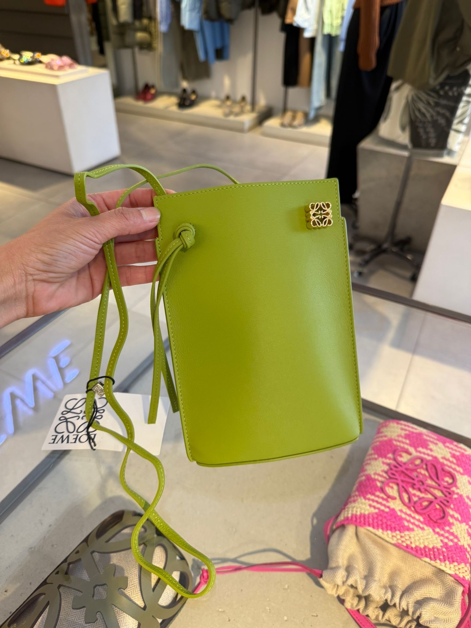 Loewe Dice Pocket Crossbody Bag Meadow Green