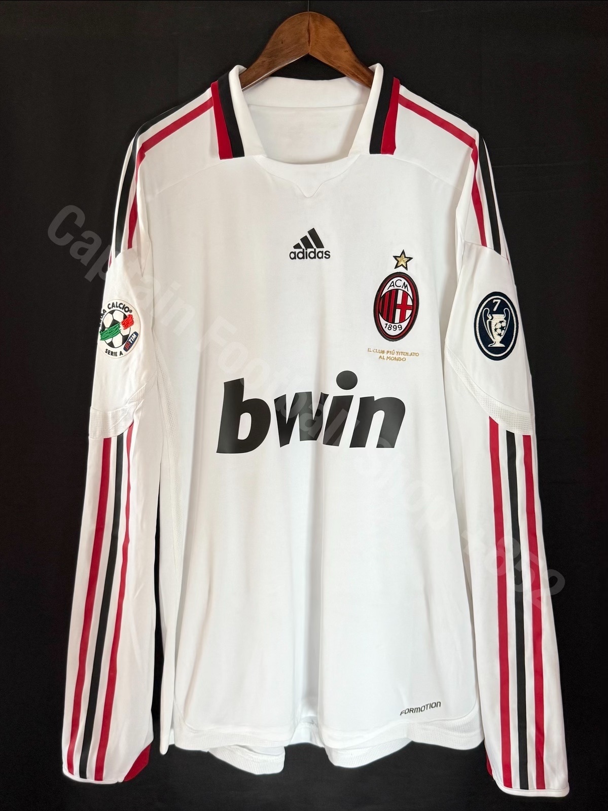 (Match Issue) AC Milan 2009-2010 Adidas L/S Away Match Issue Shirt #32 BECKHAM