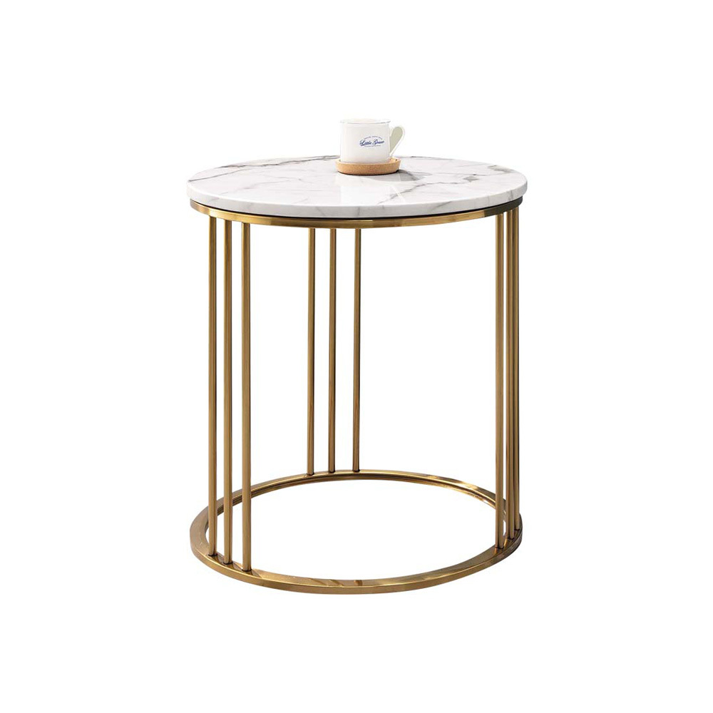 羅里1.7尺圓形石面小茶几/邊几/邊桌