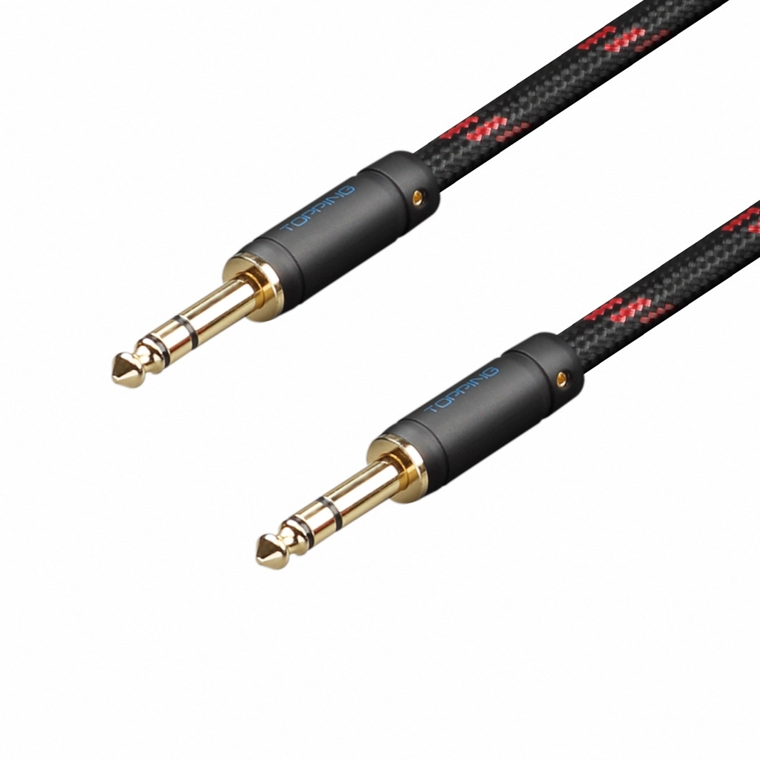 TOPPING – TCT1 平衡立體聲模擬訊號線 6.3<>6.3 | 0.25M,0.75M,1.25M (1對)