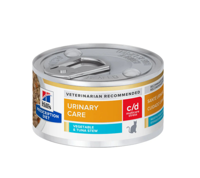 希爾思™處方食品 貓用 c/d™ stress 全效 舒緩緊迫 泌尿道護理 吞拿魚燉蔬菜罐頭 2.9oz (24罐裝)