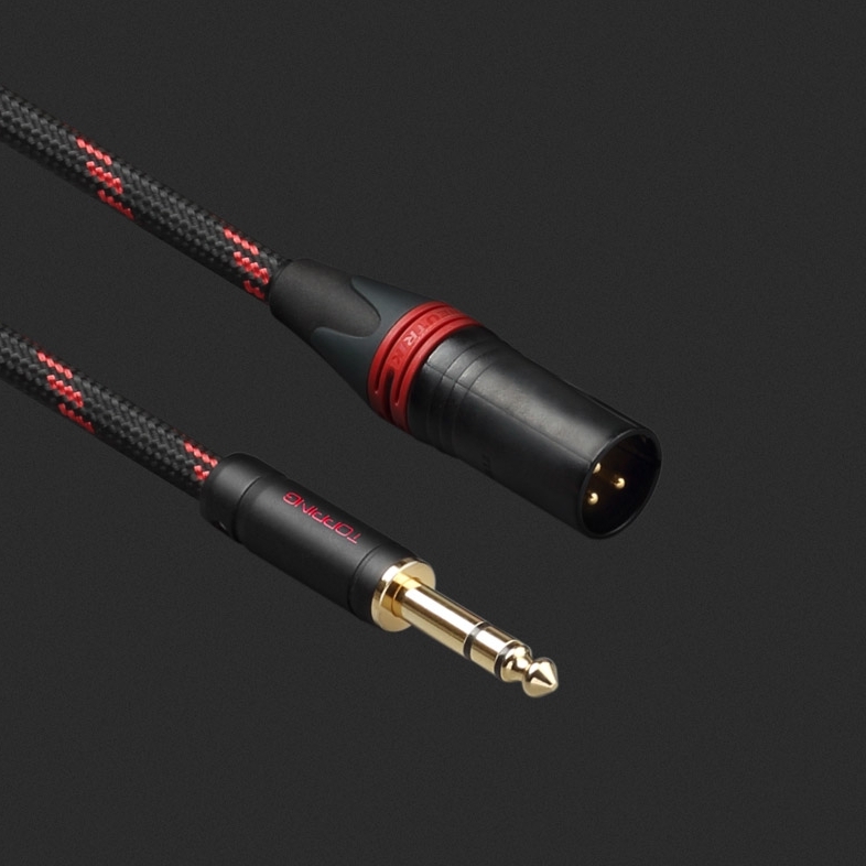 TOPPING – TCT2 平衡立體聲模擬訊號線 6.3>XLR (公) | 0.25M,0.75M (1對)