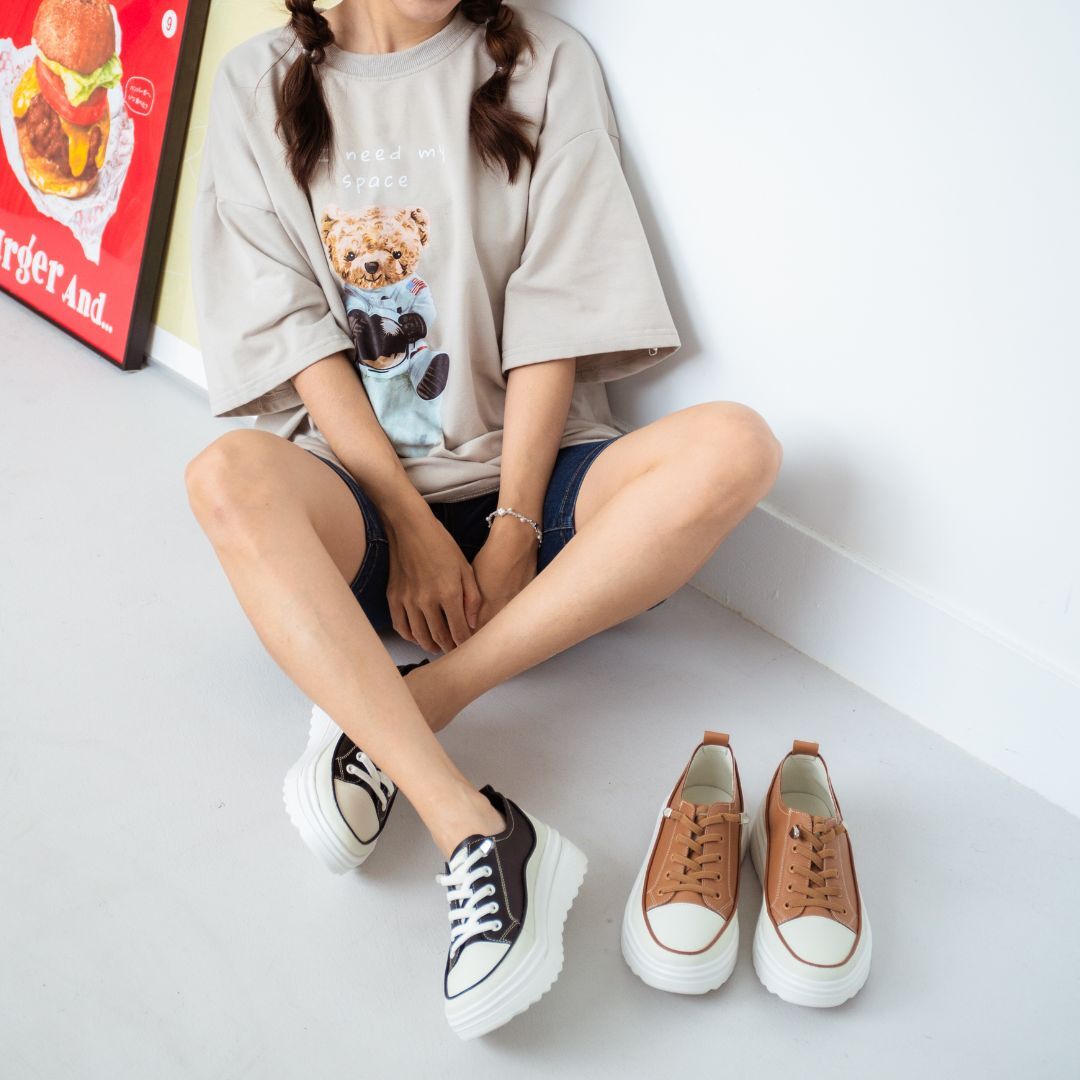 布萊爾・真皮厚底鞋 焦糖棕(真皮女鞋/微厚底/乳膠鞋墊)