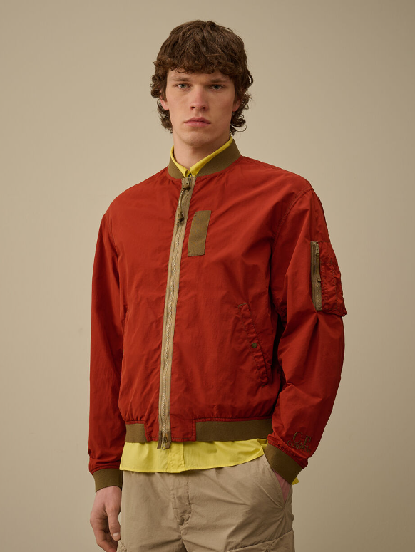 C.P. Company  Contrast Flatt Nylon Bomber Jacket  JUL25