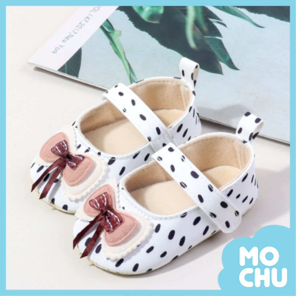 斑點蝴蝶結學步鞋(三色)