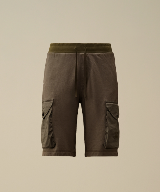 C.P. Company  Diagonal Fleece Hybrid Cargo Shorts   JUL25