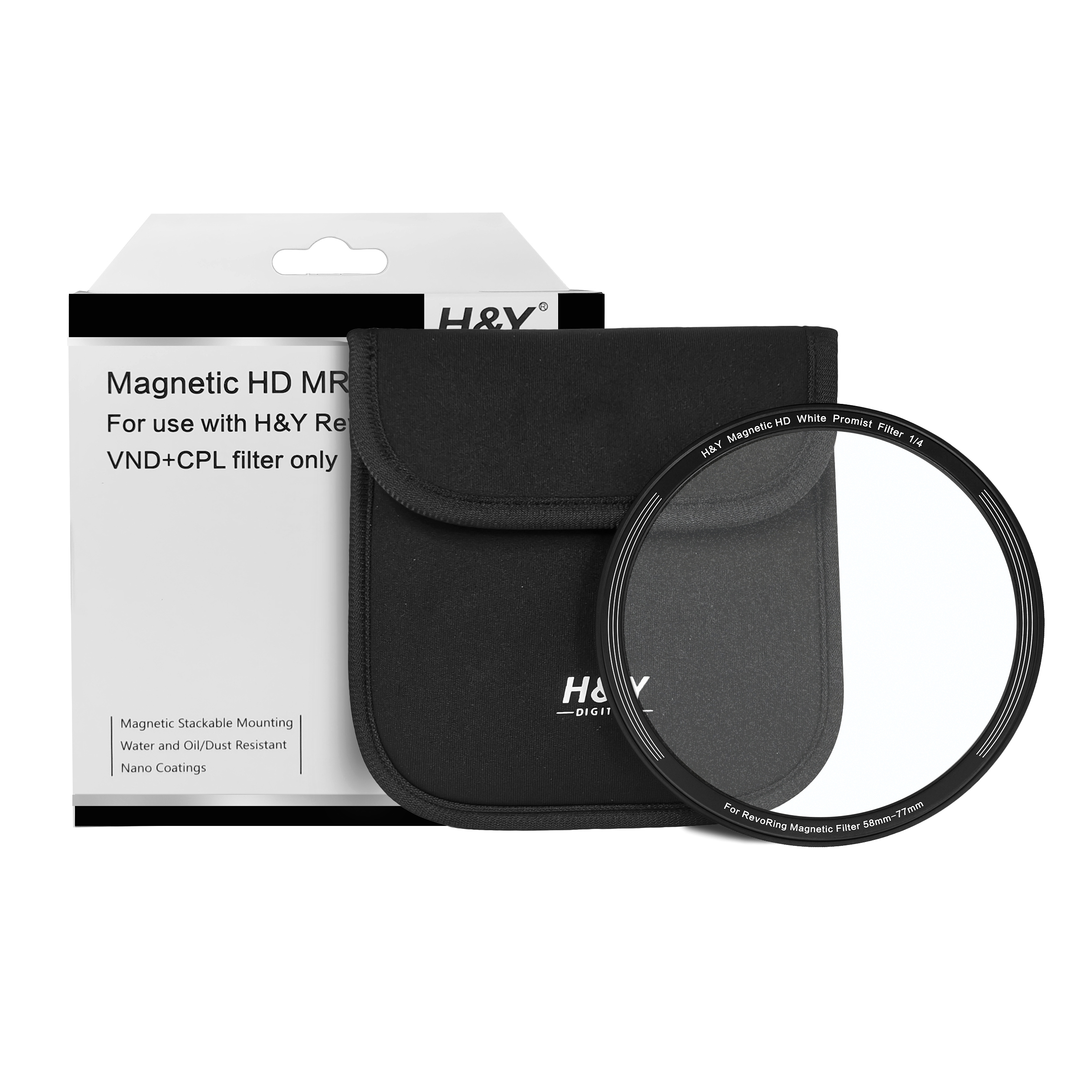 H&Y RevoRing 白柔吸扣式濾鏡 適用於RMII 大師三合一