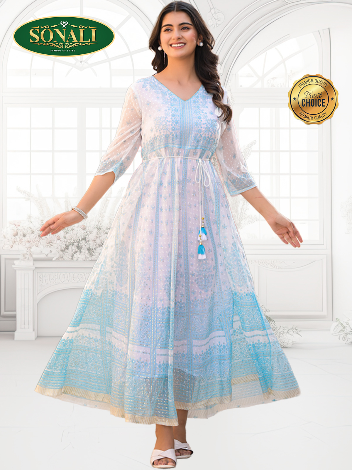 Sonali's Super Premier Quality Women's Dresses | Women's Calf Length Ethnic Dresses
