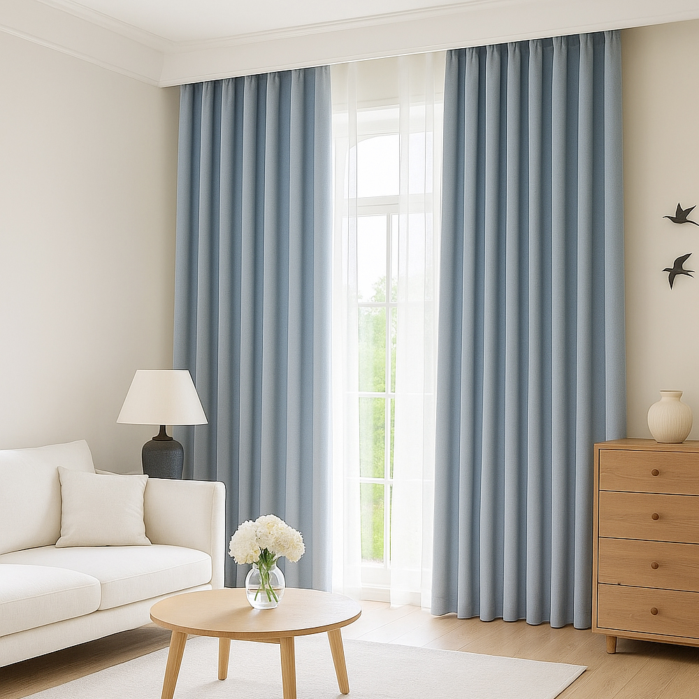 全遮光窗簾 • 海鹽藍