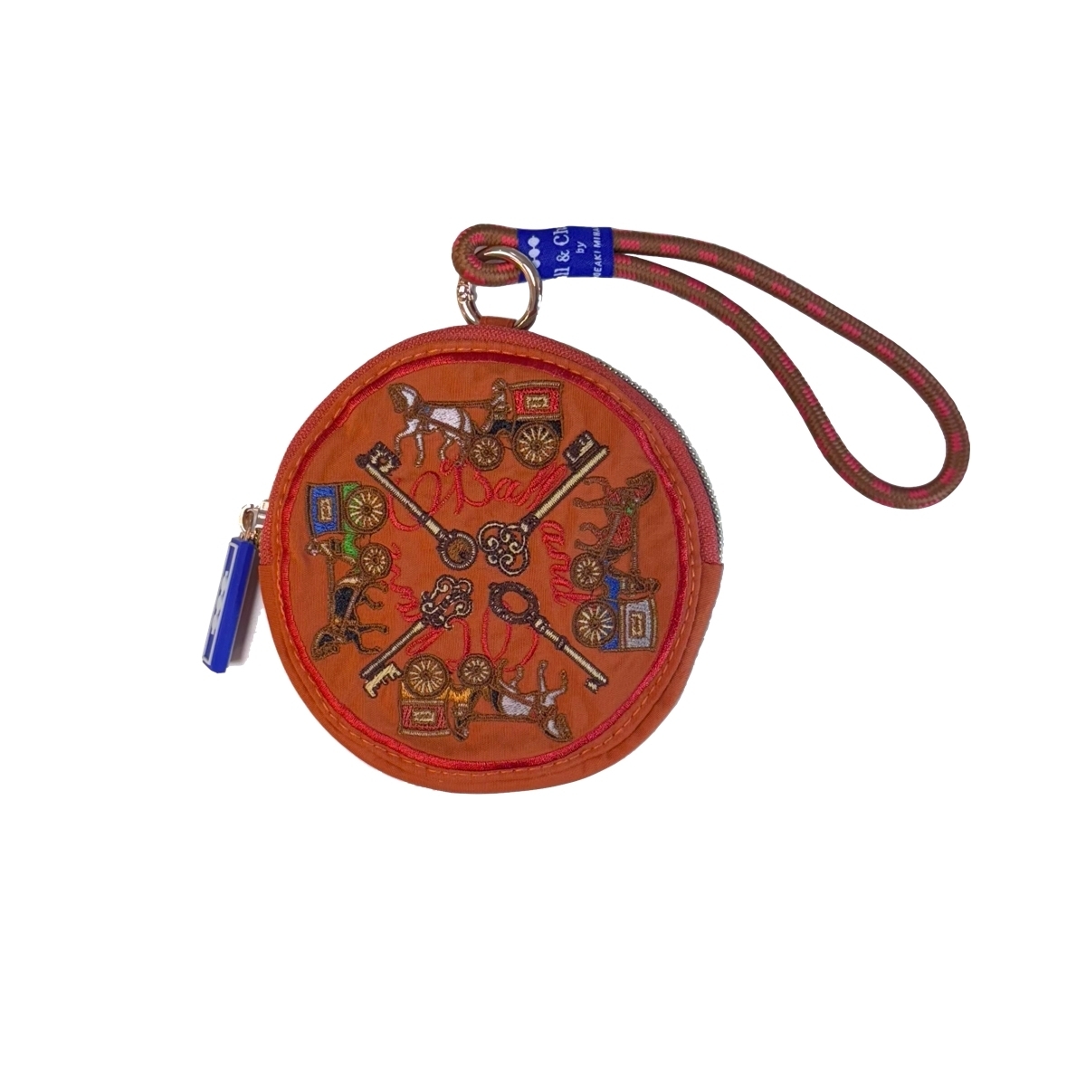 Ball＆Chain 刺繡環保購物袋 圓形小包 - 橘 (30163807)